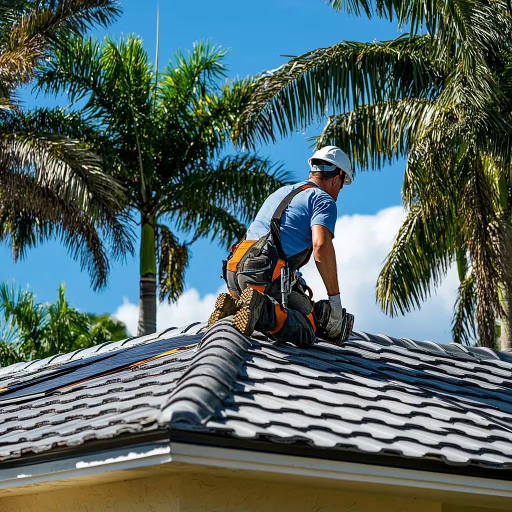 Trabajo de mantenimiento de techos